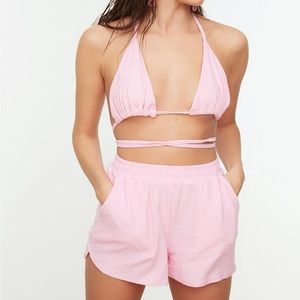 Pink Towel Two Piece Set